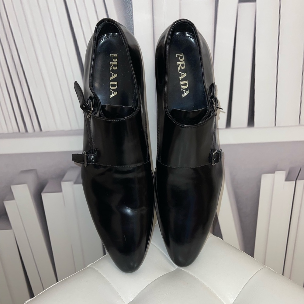 Prada Monk Strap Oxford Dress Shoes Mens